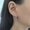 Серебряные серьги без камней (2202295)