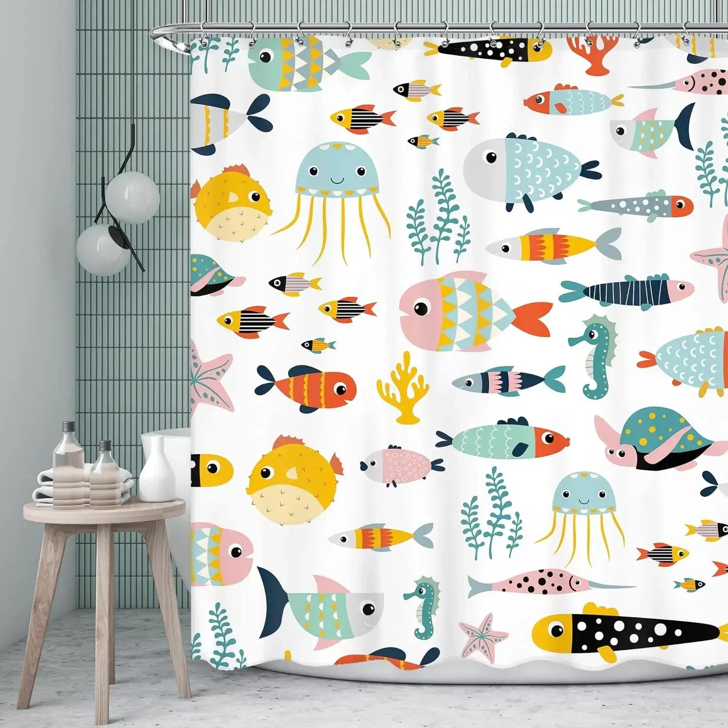 

Multi-Style Shower Curtain With Hooks Waterproof Washable Easy Install For Home Hotel Rental Bathroom W60H190(CM)-1 Pcs
