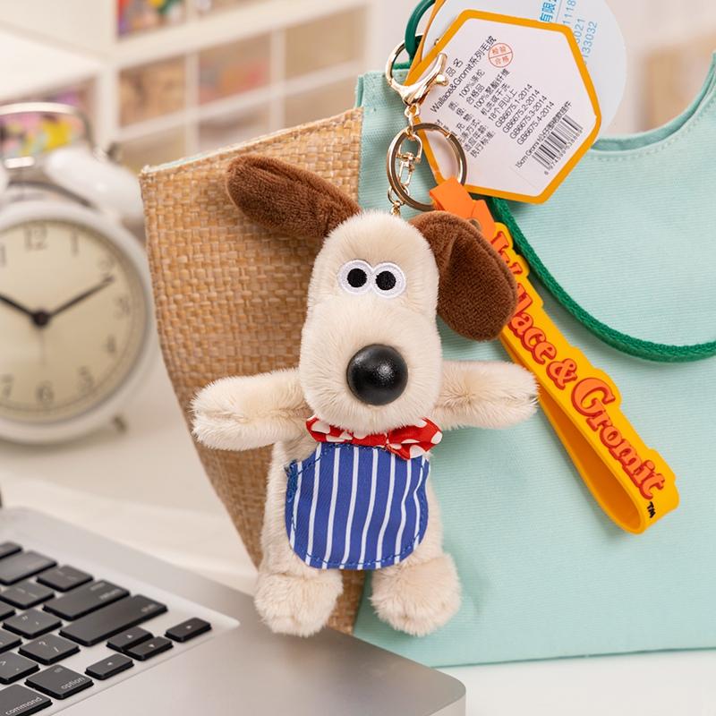 Wallace&Gromit Plush Toy Kawaii Gromit Wallace Toys Cartoon Dogs Bag Pendant Key Chain Anime Cute Puppy Stuffed Dolls