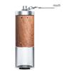 Wood Grain Stainless Steel Hand Coffee Grinder with Handle