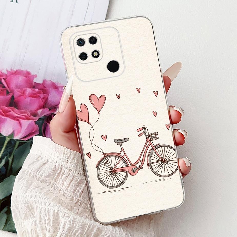 For Xiaomi Redmi 10C Case Cute Cat Luxury Butterfly Painted Cover 6.71'' Soft Silicone Case For Xiaomi Redmi 10C Redmi10C Fundas