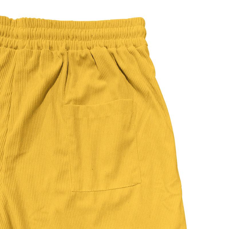 Retro Corduroy Cross-Border Workwear Shorts for Men - Summer American Streetwear Trend