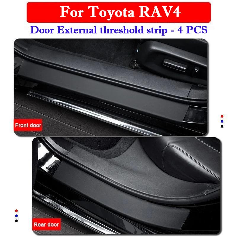 For Toyota RAV4 2015-2026 Car Threshold Strip Protective Stickers Door Trunk Scratch Trampling Resistant Auto Interior Stickers