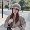 Autumn And Winter Hats, Women'S Hats, Big Brims, Plush Warm Wool Hats, Thickened Knitted Hats, Showing A Small And Versatile Face