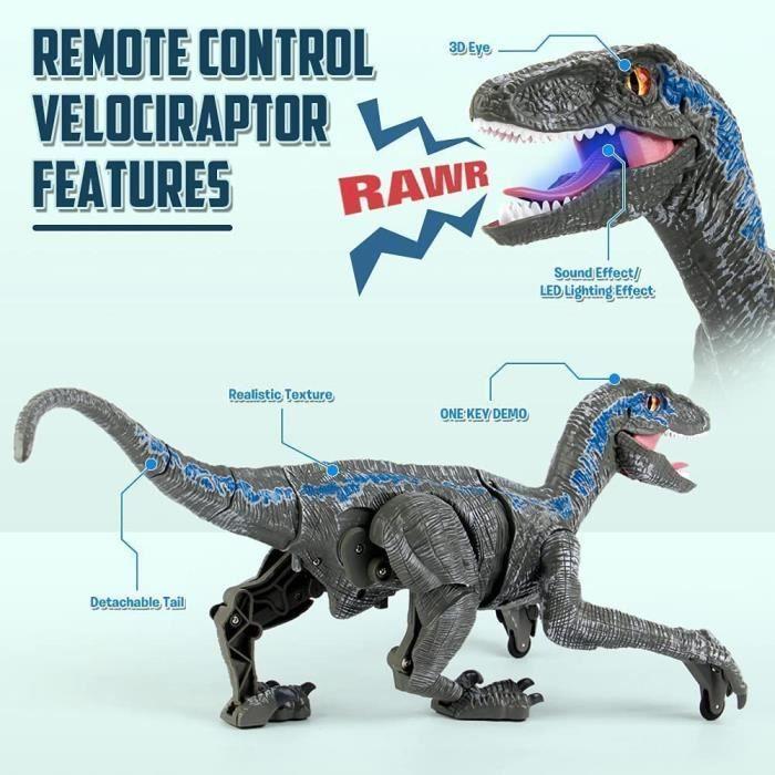 2.4G Wireless Five-Way Remote Control Velociraptor Electric Sound and Light Simulation Mechanical Dinosaur Model