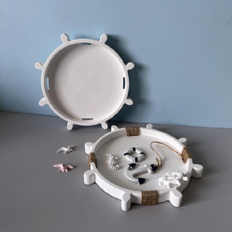 Segeln Ruder Form Harz Tablett Gussformen für Epoxidharz Schmucktablett Kerzenhalter Ruder Form Harzplatte Silikon Gussformen