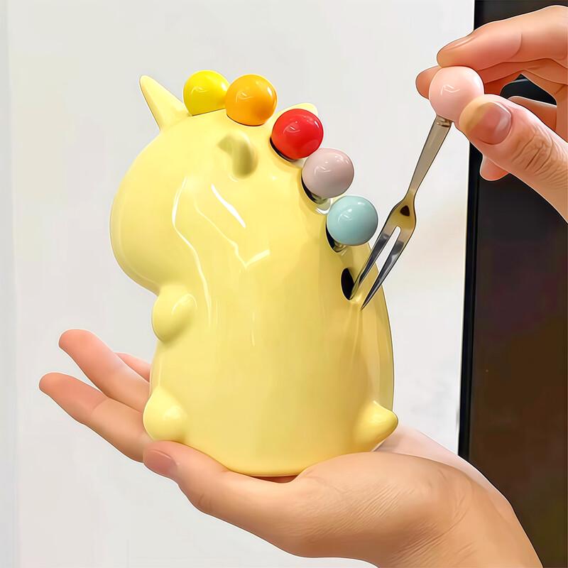 Zhaoran Unicorn Wooden Fruit Fork Set