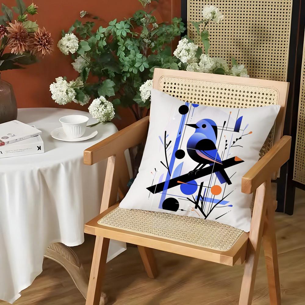 Federa Cuscino Stile Moderno Bauhaus Peluche Corto Setoso Cerniera Invisibile Antipolvere Copricuscino per Divano per Decorazione Casa