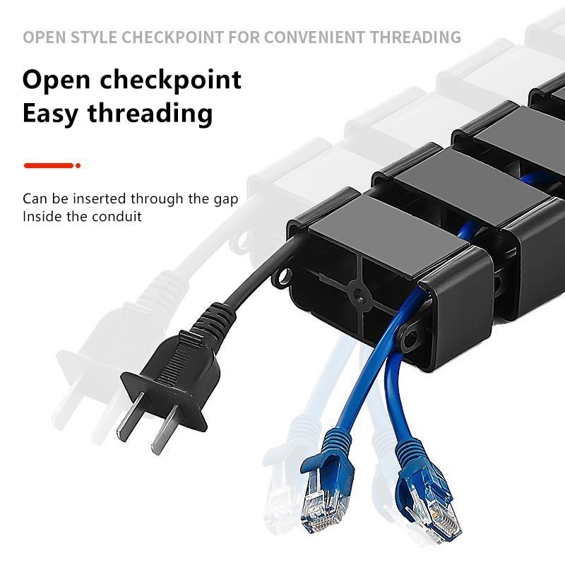 78Cm Wire Spine Cable Sleeve Workstation Snake Wire Organizer Under Desk Cable Wire Management Computer Cord Protective Tube