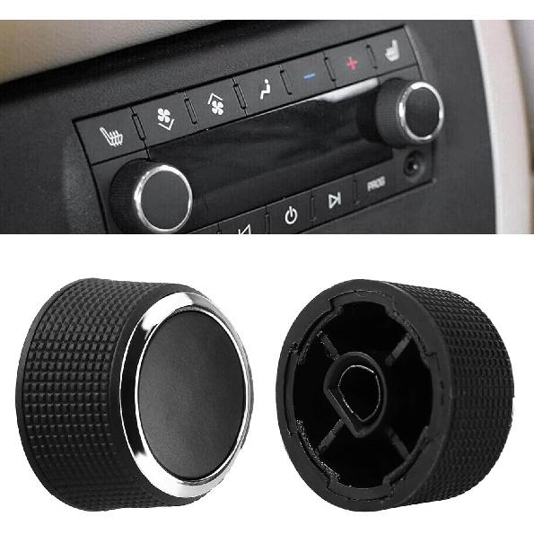 2PC Rear Radio Audio Volume Control Knobs Dial Tuner Radio Stereo Knobs for Compatible with 2007-2013 Chevy Suburban Silverado 1500 2500 Sierra Yukon