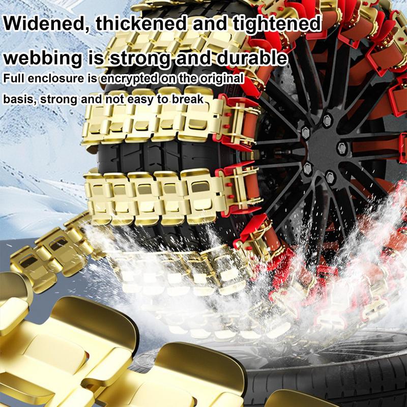 Anti-Rutsch-Ketten Autorad-Notfallreifenkette Drachenklauentyp Metall-Rasenmäher-Reifenketten Winter-Auto-Notfallwerkzeuge
