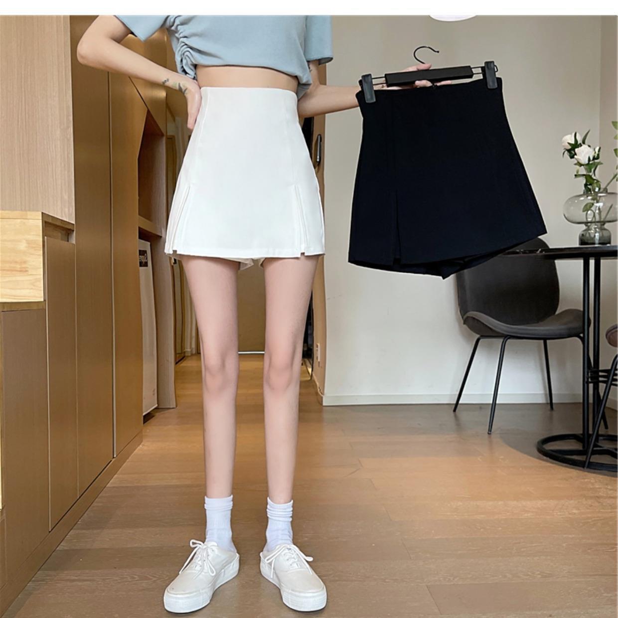 

Women s Summer 2024 High-Waist A-line Midi Skirt - Versatile Hot Girl Bodycon Mini Skirt 3XL чорний