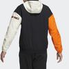 adidas Colorblock Sport-Kapuzen-Windbreaker Retro-Jacke für Herren, Schwarz