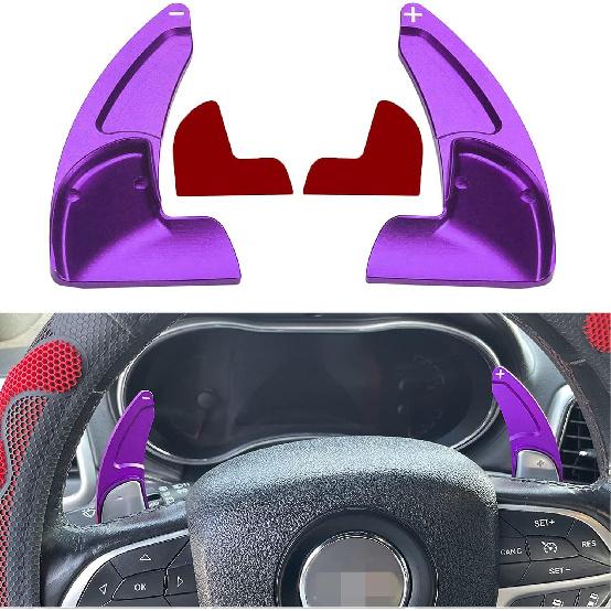 Steering Wheel Shift Paddle Extension Cover Compatible with Jeep Grand Cherokee 2014- Dodge Challenger Charger Durango RT and Scat Pack Extended