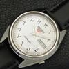 VINTAGE SEIKO 5 AUTOMATIC 7009A JAPAN MENS ARABIC WHITE DIAL WATCH A702676-1 R209-a702676