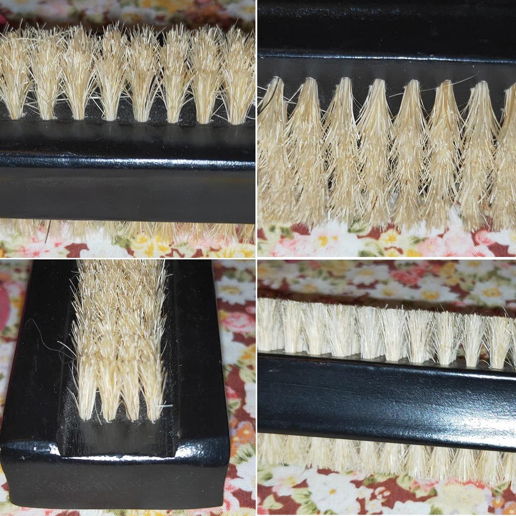 Coralpearl Wooden Nail Brush Black Natural Boar Bristles for Cleaning and and Cleans Hand Grip Nail Brush for and Auto and Cleaner, (1 Piece), 100%