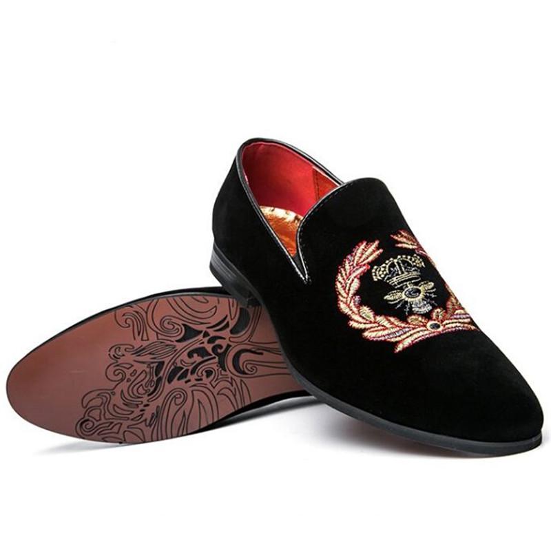 Movechain Herren Wildleder Slipper Herren Casual Stickerei Mokassins Oxfords Schuhe Mann Party Driving Flats EUR Größen 38-45