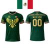 T-shirt con Stampa Bandiera Messicana Asciugatura Rapida Maglia da Calcio Unisex Numero Personalizzato