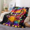 Dinosaur Print Flannel Blanket, High Quality Comfortable for All Seasons, Home Decor, Warmth and Comfort, Perfect for Christmas Gifts