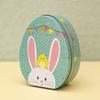 Iron Box Easter Candy Box Tinplated Eggshells Pattern Container for Party Organizing and Displaying