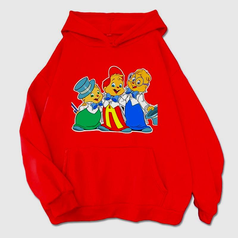 Abbigliamento Sportivo Casual Felpa con Cappuccio da Donna Costume di Halloween Scoiattolo Pullover da Donna Tendenza