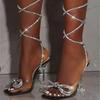 Women's Roman Rhinestone Bow High-Heel Sandals, Summer 2022