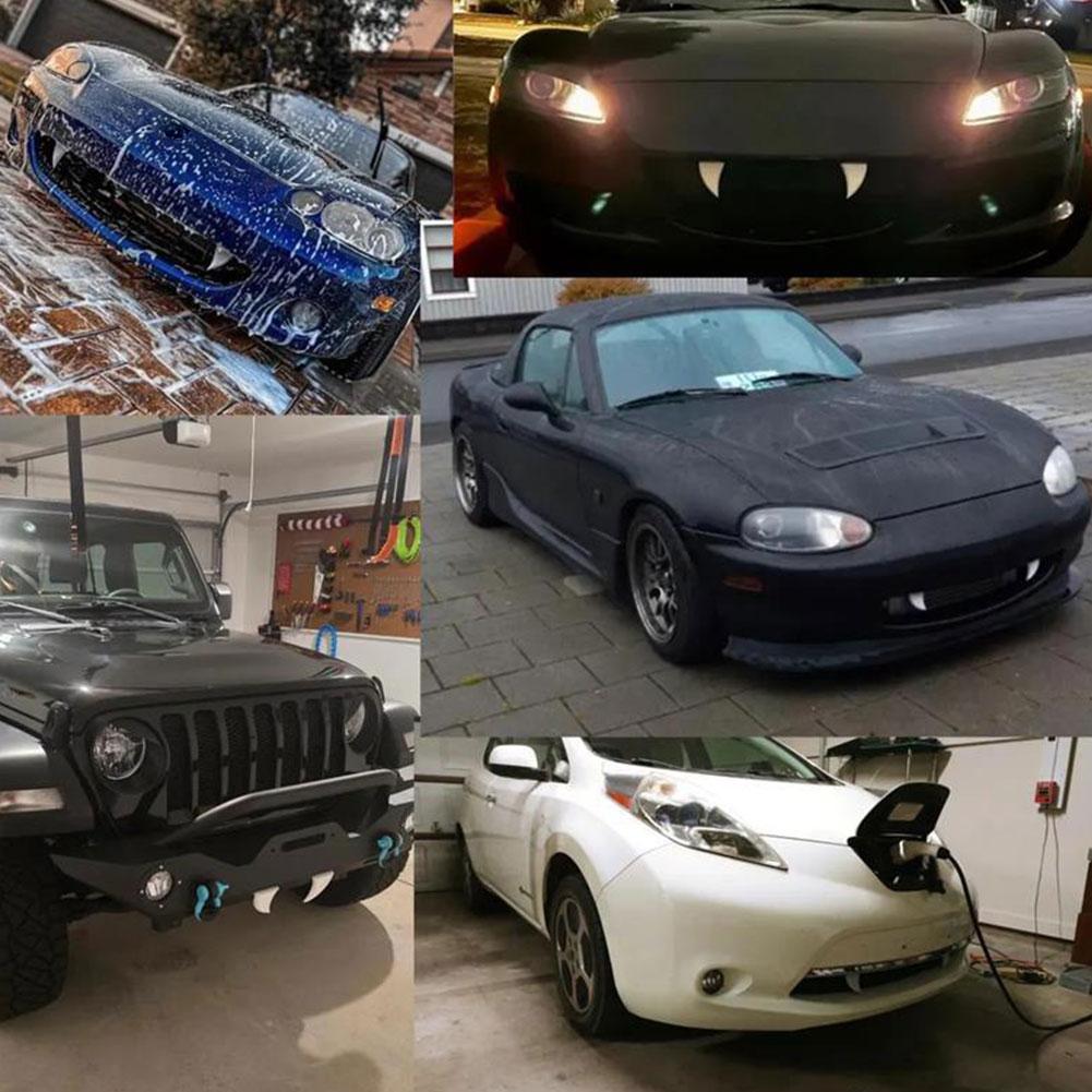 3D Printed Teeth Decor Car Front Grille Decoration Custom Car Styling Accessories for Auto Exterior Modification Halloween Decor