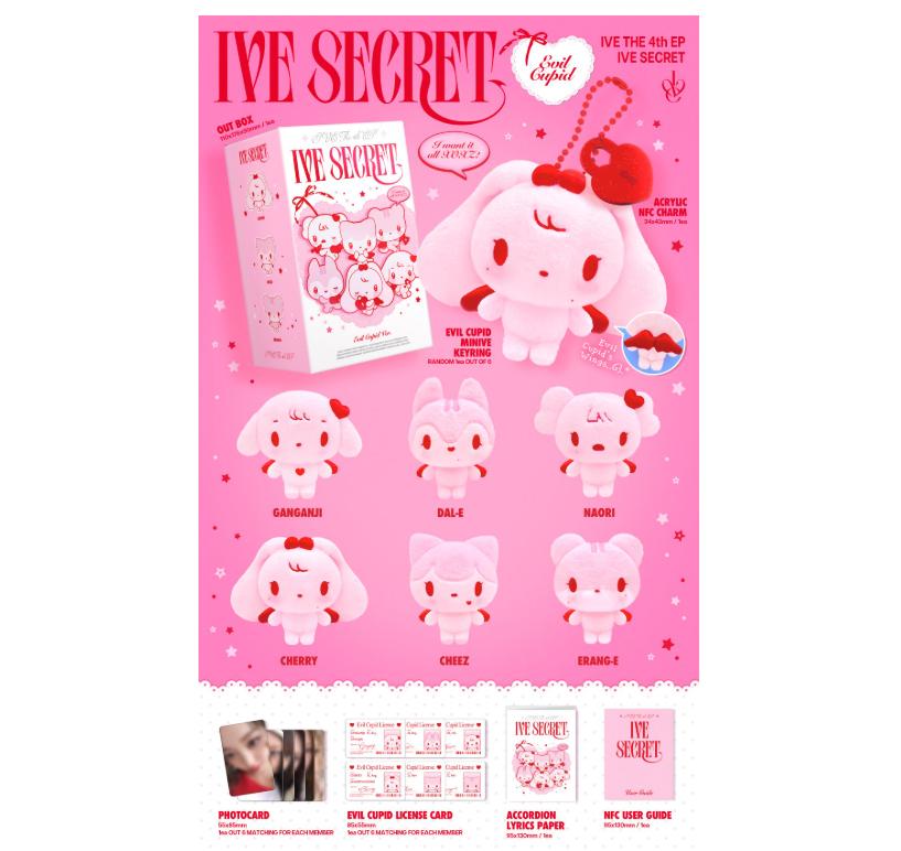 IVE SECRET 4th Mini Album Limited Edition – Cupid Platform Doll Keyring