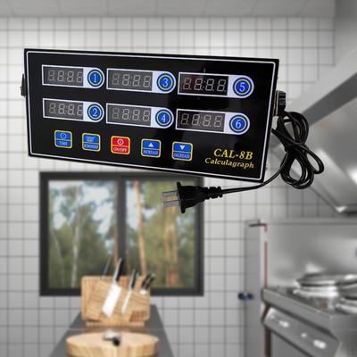 Commercial 6 Channels Digital Kitchen Timer Cooking with Loud Alarm Bakery Fryer for