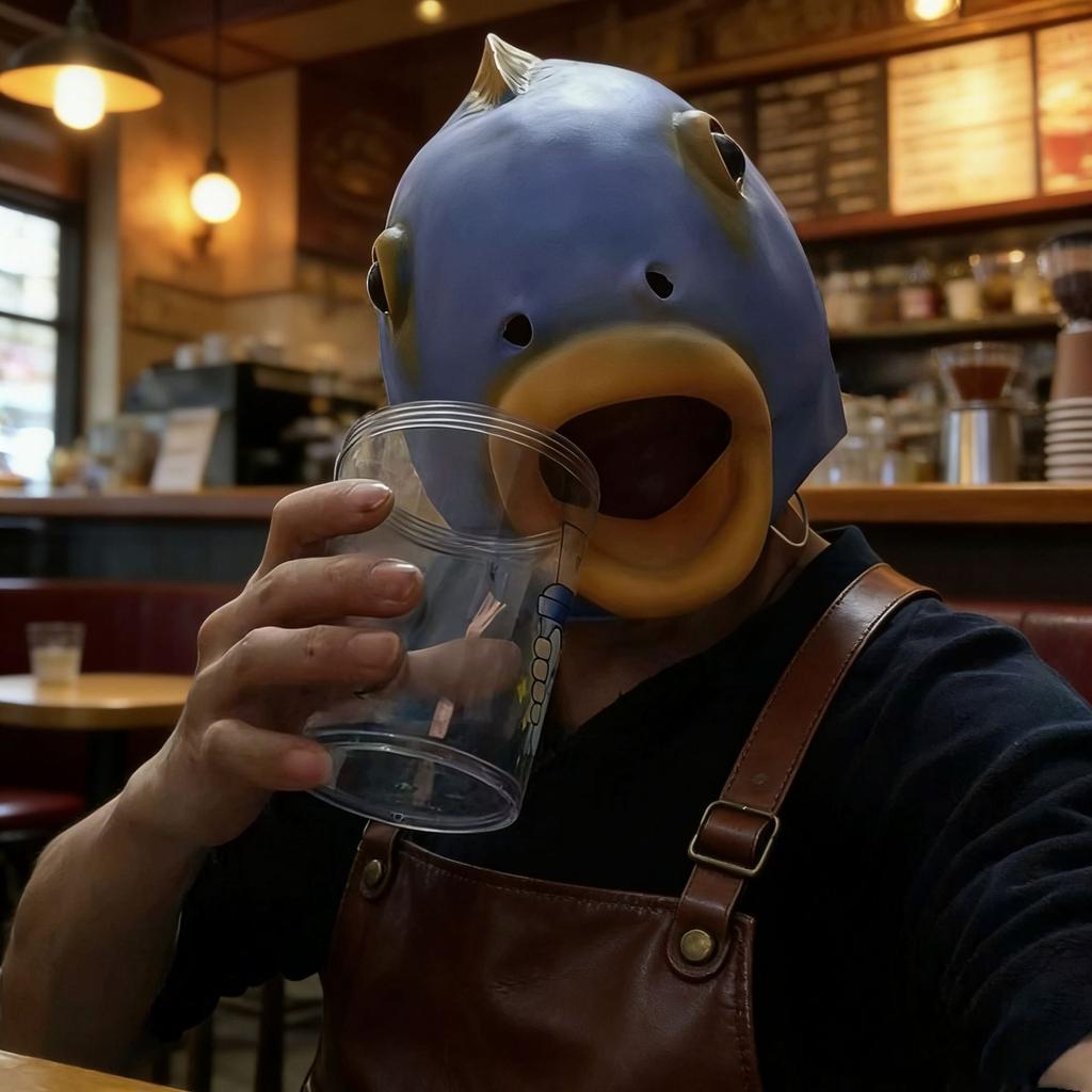 Halloween Niedliches Tier Latex Fischkopfmaske Tropenfisch Kopfschmuck Lustige Party Kostüm Requisiten