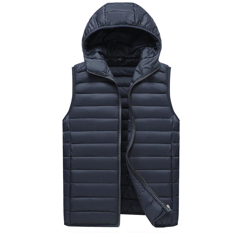 Men's Winter Hooded Down Cotton Vest Waistcoat
