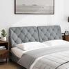 VidaXL Coussin de tête de lit gris clair 160 cm tissu 4019226
