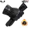 Herren Winter Warme Leder Motorradhandschuhe - Kältefest, Wasserdicht, Touchscreen, Plus Samt