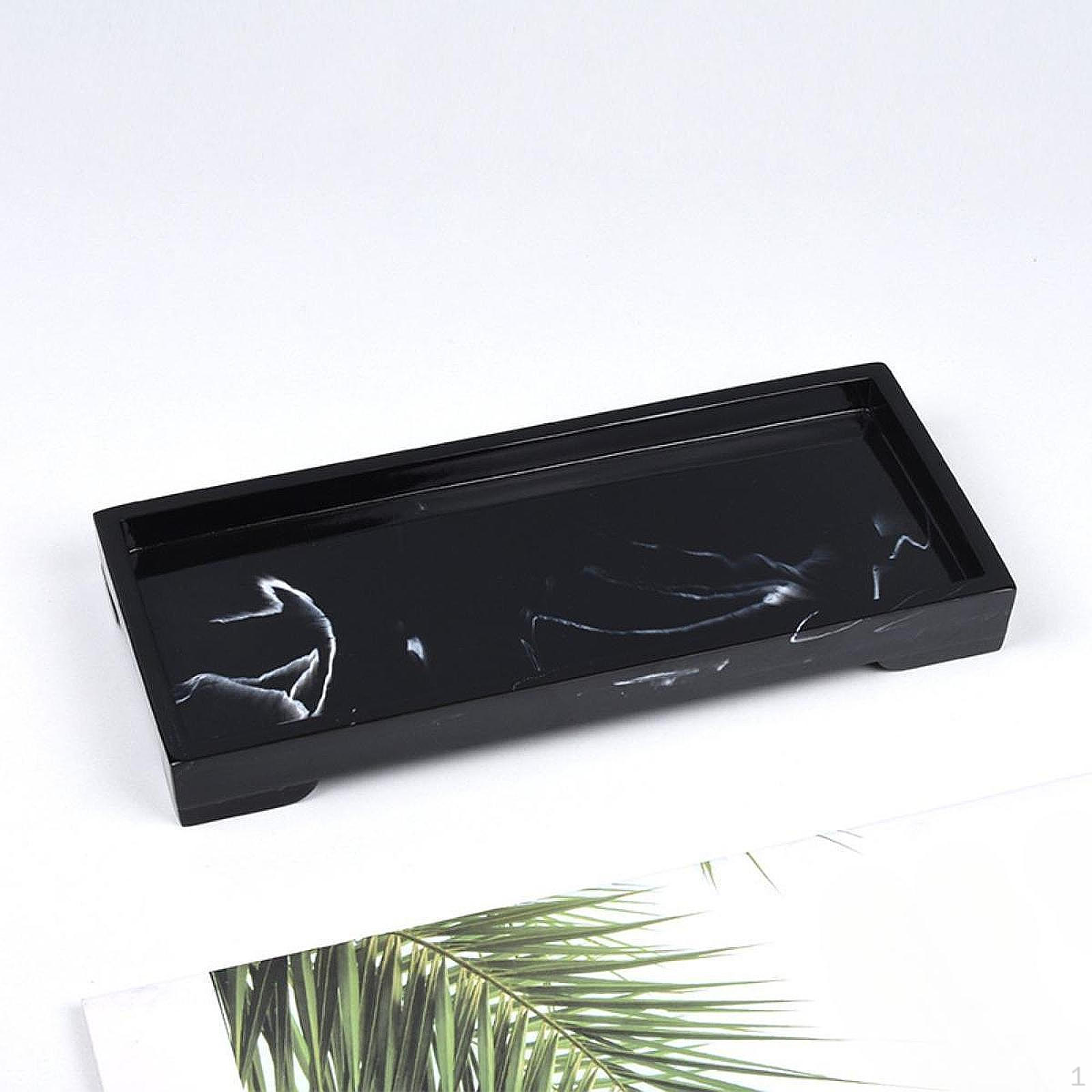 

Лоток для хранения ювелирных изделий, легкий модный держатель для губки для ключей, украшение для дома для комода чёрный