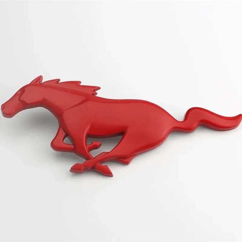 Car Sticker 20x7.5CM Metal Car Front Grille Horse Badge Trunk Sticker for Ford Mustang 2.3T Shelby GT350 GT500 GT 2015-2017 Rear