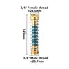 3/4" Garden Hose Anti‑Kink Spring Protector Brass Connector Male Female Thread Water Pipe Extension Faucet Adapter Fittings 1Pc