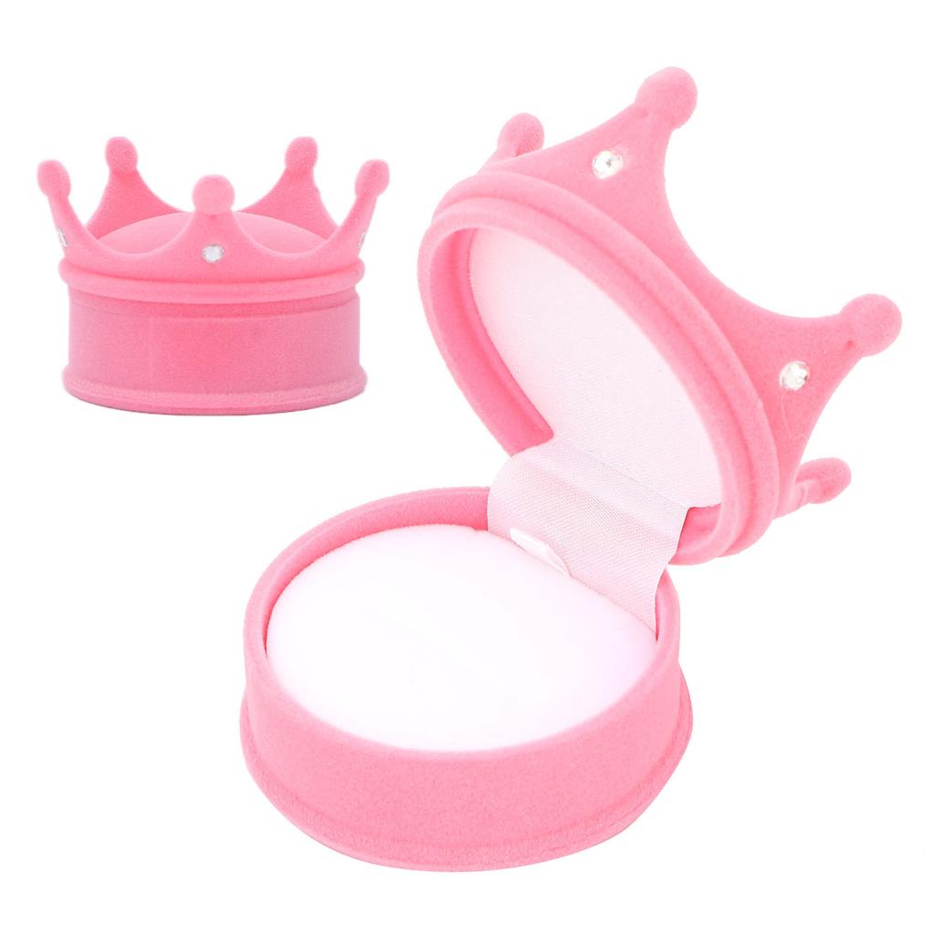 Crown Jewelry Box Personalized Simple Retro Design Earrings Necklace Jewelry Packaging BoxPink