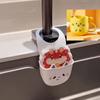 White Cartoon Cat Hanging Basket Soft Snap Fastener Faucet Sponge Holder Silicone Sink Hanging Storage Bag Faucet Accessories