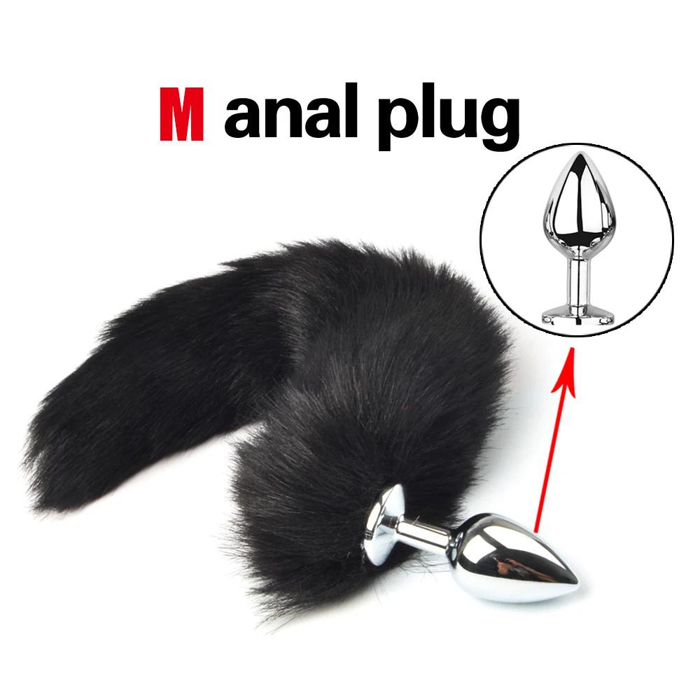 BDSM Fox tail anal plug animal tail butt plug role-playing sex games men and women sex toys