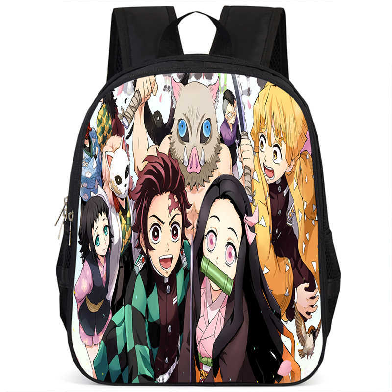 Japan cartoon comics Demon Slayer Pillar Training Arc Student Large Capacity School Style Backpack 7545
