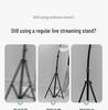Dual Phone Live Streaming Stand with Multi-Camera Holder and Fill Light for Douyin