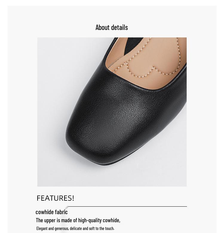 Comfortabele Zwarte Schoenen met Middelhoge Hak voor Professionele Vrouwen, Geschikt voor Stewardessen en Sollicitaties