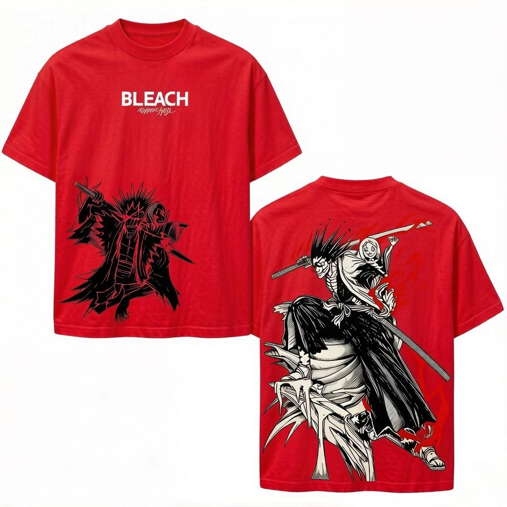 

Zaraki Kenpachi BLEACH Anime T-shirt for Men s Clothing Manga Y2k Oversized T Shirt Cotton Casual Tees Tops 3XL