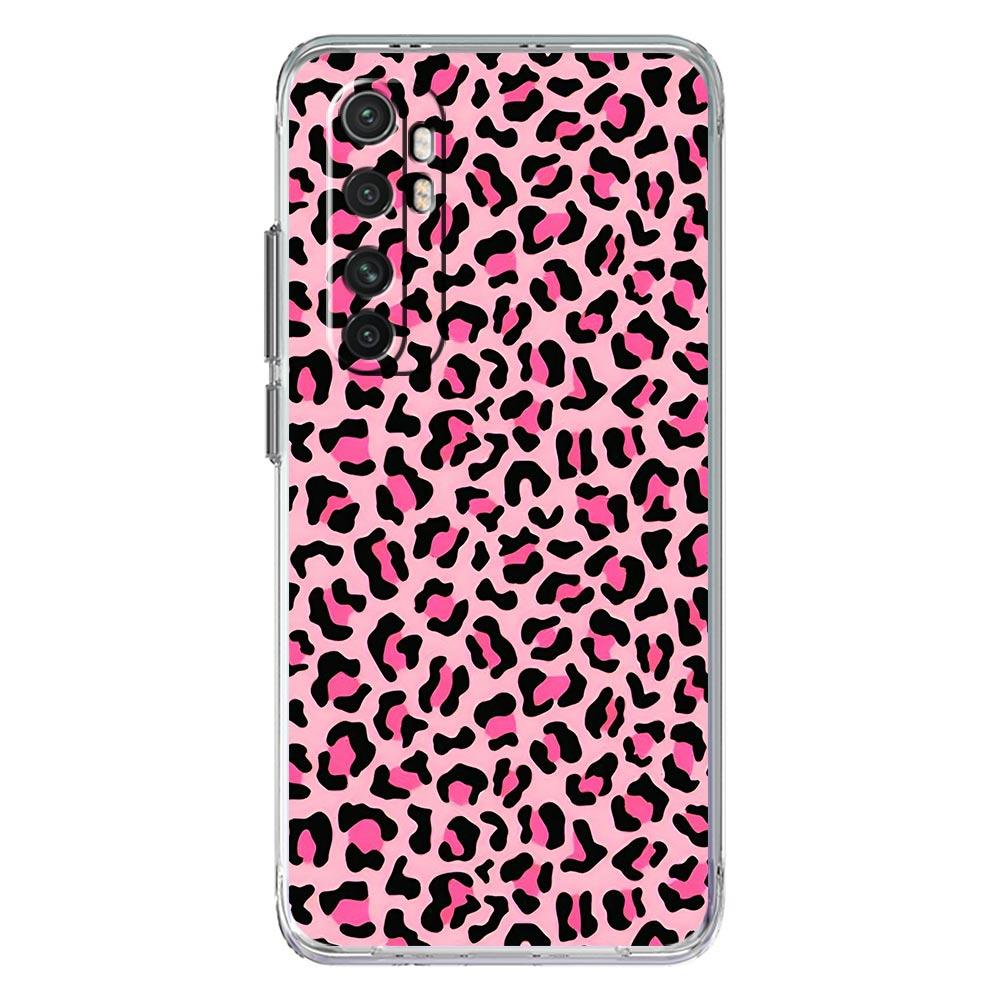 Phone Case For Xiaomi Mi Poco X7 X6 X5 NFC X3 Pro 17 15T 15 14T 14 13T 11 12 13 Lite Clear TPU Cover Pink Leopard Print Pattern