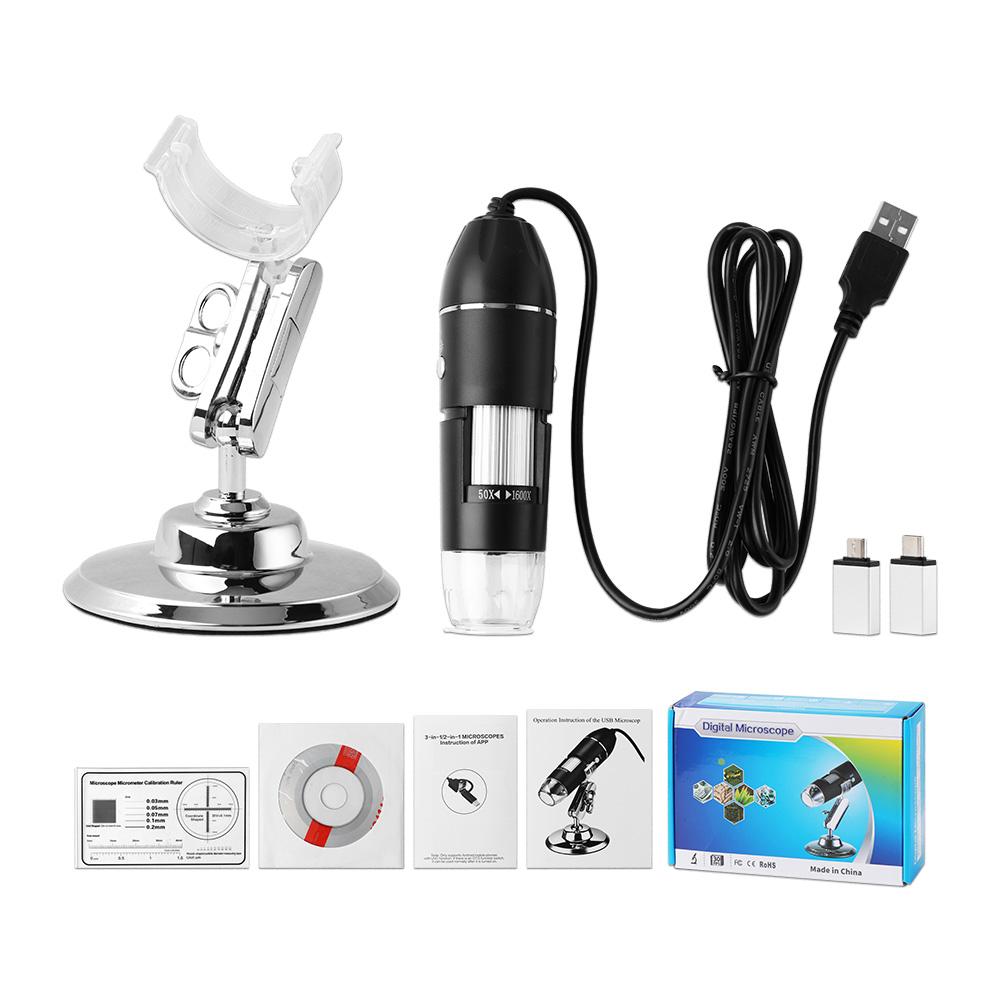 16MP Camera Handheld Dermatoscope, 500X Magnification Skin & Scalp Analyzer for Scalp/Hair Trichomes Facial Skin Dermatoscope