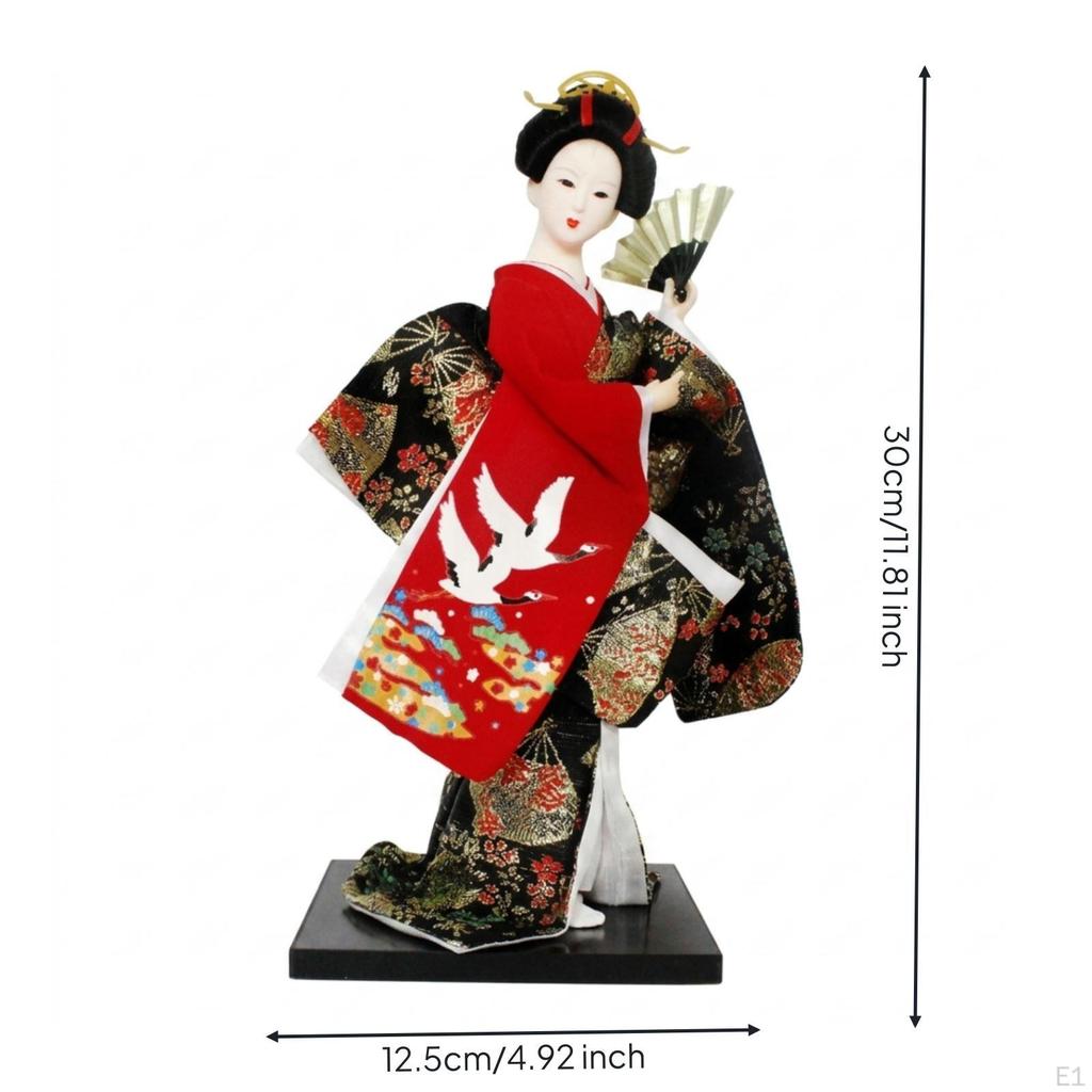 Geisha Doll Traditional Japanese Collectible Figurine for Collectors, Art