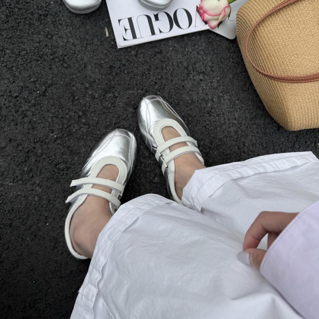 New Products In Spring and Summer! Shallow Mouth Sports Style with Mary Jane Shoes for Women's 2025 New Casual Color Matching Flat Shoes