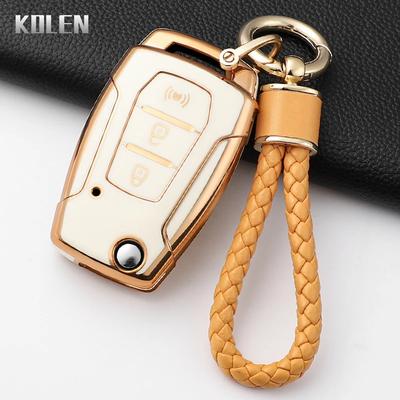 Fashion Tpu Car Key Case Cover For Ssangyong Kyron Actyon Tivolan Korando Rexton Tivoli Protected Keychain Shell Fob Accessories