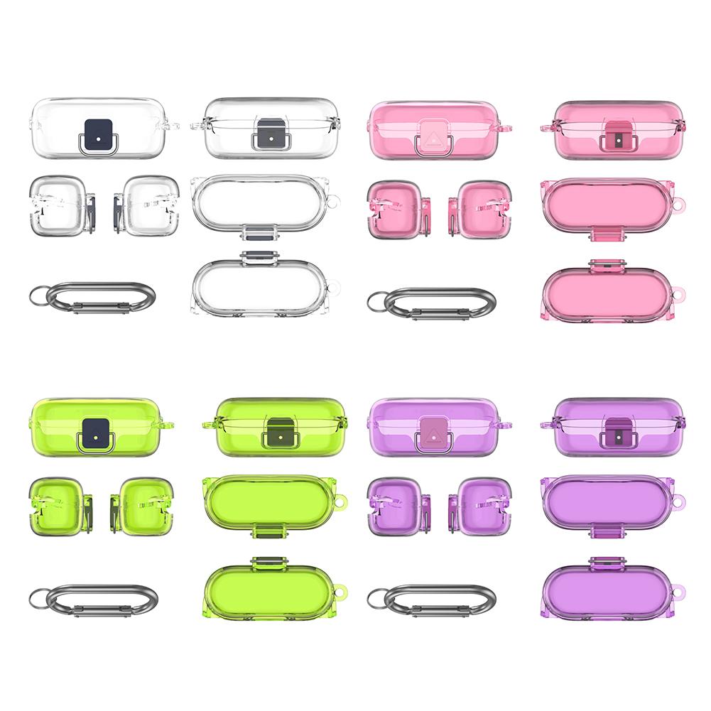 TPU Transparent Case for Sony WF-C510 Protective Cover Shockproof Earphone Case Cover with Carabiner for Sony WF-C510 Case Cover