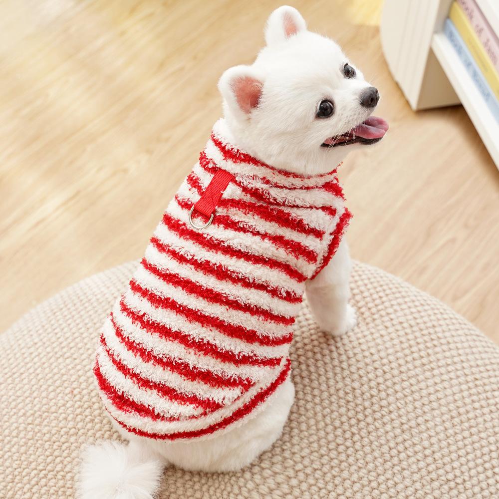 New Year's Milk Dog Cat Hairless Cat Autumn and Winter Velvet Corgi Dog Pet Clothing Supplies Dog Clothing Vest